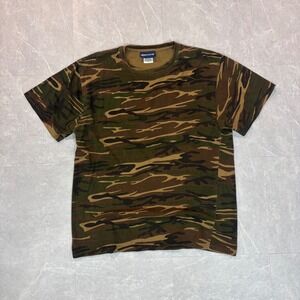 Graphite Sport Mens Tiger Stripe Camo T-Shirt XL Green Brown Camouflage Tee